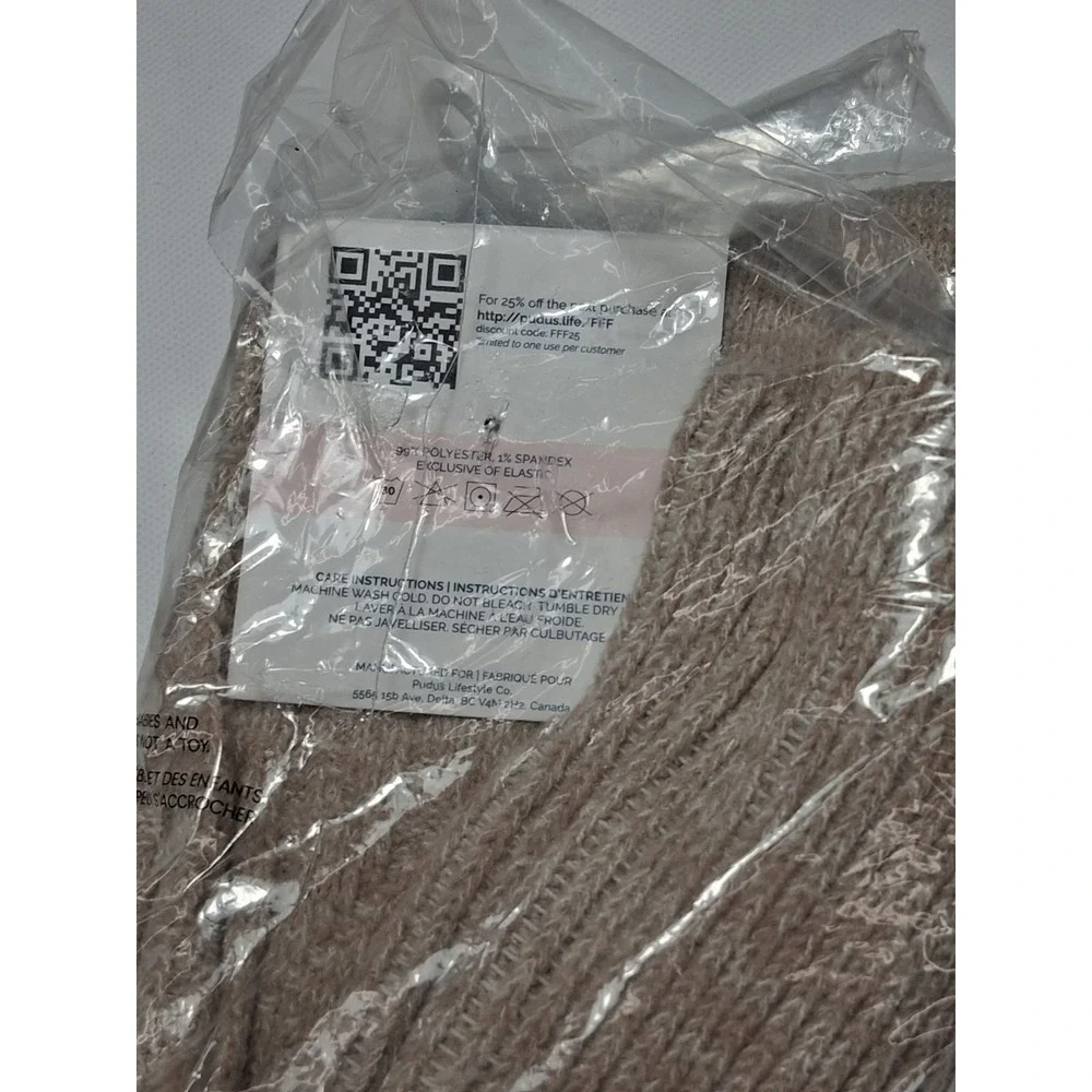 NEW Pudus Women's Tan Long Sweater Socks Shoe size 6-10